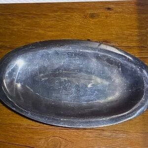 Nambe Silver Oval Serving Platter 22x12.5"
